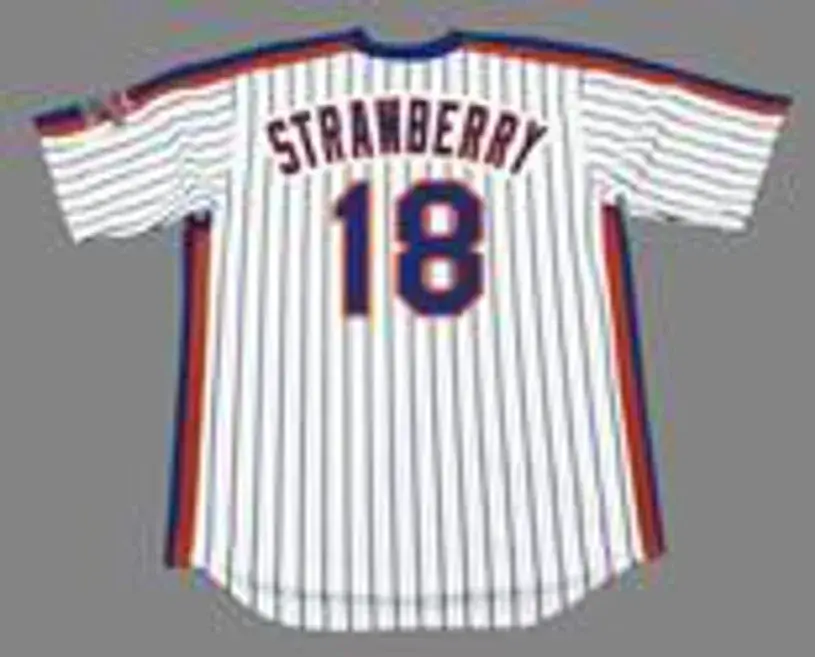 DARRYL STRAWBERRY New York Mets 1986 Majestic Cooperstown Home Baseball Jersey 
