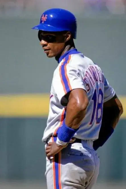 DARRYL STRAWBERRY New York Mets 1987 Majestic Cooperstown Away Baseball Jersey 