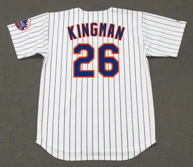 DAVE KINGMAN New York Mets 1975 Home Majestic Baseball Throwback Jersey 