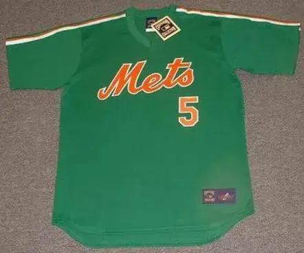 DAVID WRIGHT New York Mets 1980’s Majestic Cooperstown “St. Patty’s Day” Jersey