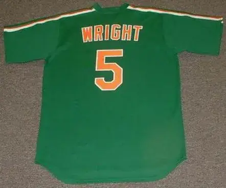 DAVID WRIGHT New York Mets 1980’s Majestic Cooperstown “St. Patty’s Day” Jersey 