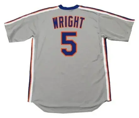 DAVID WRIGHT New York Mets 1987 Majestic Cooperstown Away Baseball Jersey 