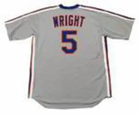 DAVID WRIGHT New York Mets 1987 Majestic Cooperstown Away Baseball Jersey 