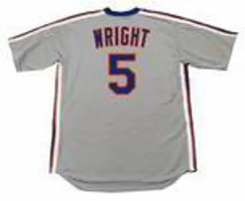 DAVID WRIGHT New York Mets 1987 Majestic Cooperstown Away Baseball Jersey 