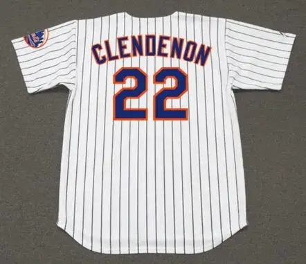 DON CLENDENON New York Mets 1969 Home Majestic Baseball Throwback Jersey 