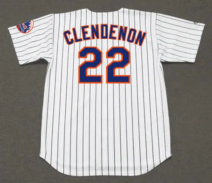 DON CLENDENON New York Mets 1969 Home Majestic Baseball Throwback Jersey 