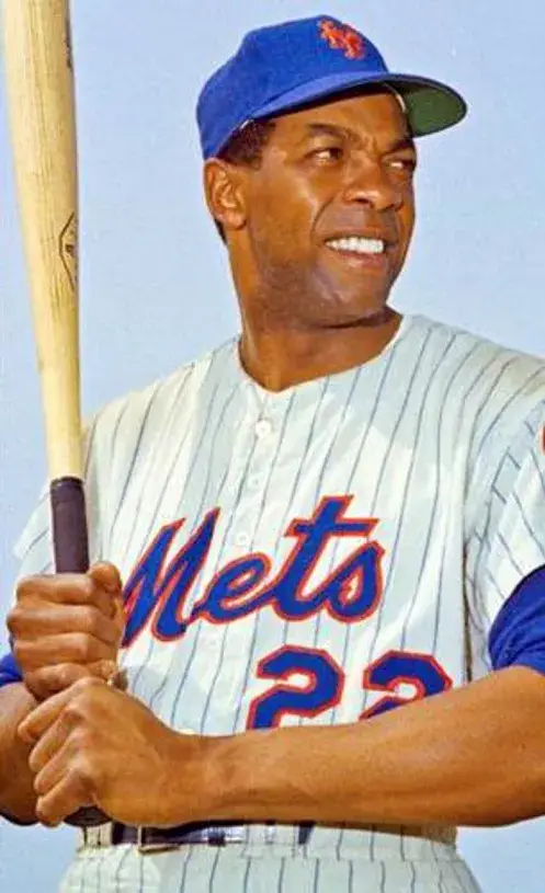 DON CLENDENON New York Mets 1969 Home Majestic Baseball Throwback Jersey 