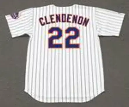 DON CLENDENON New York Mets 1969 Home Majestic Baseball Throwback Jersey 