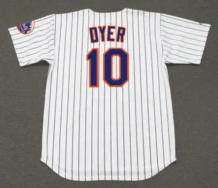 DUFFY DYER New York Mets 1969 Home Majestic Baseball Throwback Jersey 