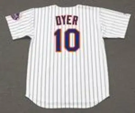DUFFY DYER New York Mets 1969 Home Majestic Baseball Throwback Jersey 