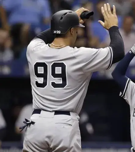 AARON JUDGE New York Yankees 2017 Away Majestic Baseball Jersey 