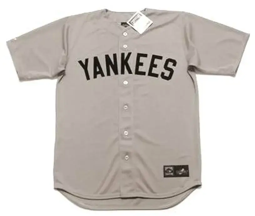 BABE RUTH New York Yankees 1929 Away Majestic Throwback Baseball Jersey 
