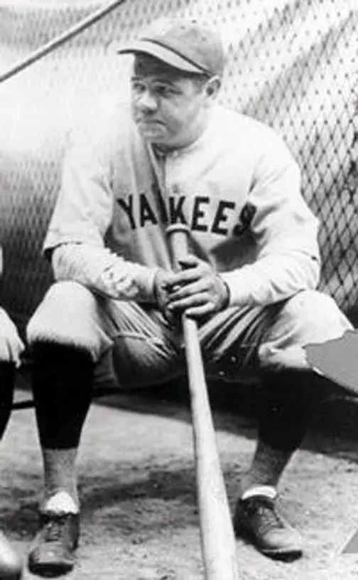 BABE RUTH New York Yankees 1929 Away Majestic Throwback Baseball Jersey 