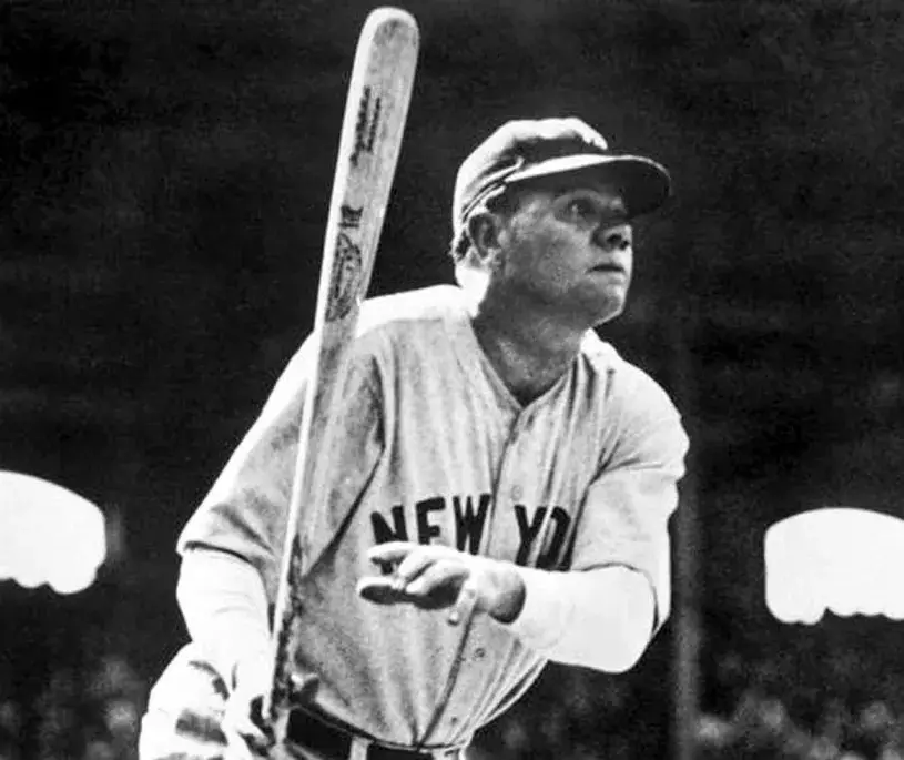 BABE RUTH New York Yankees 1934 Away Majestic Throwback Baseball Jersey 