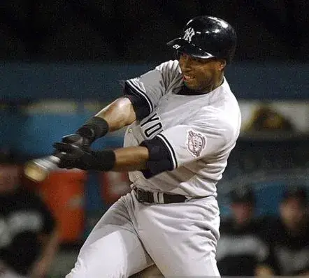 BERNIE WILLIAMS New York Yankees 2003 Away Majestic Throwback Baseball Jersey 