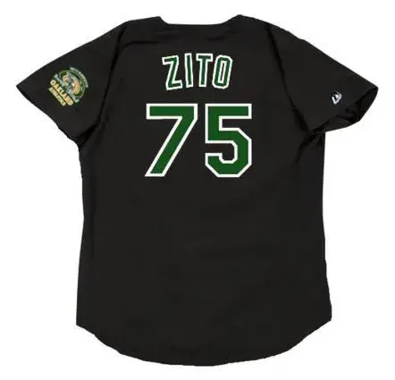 BARRY ZITO Oakland Athletics 2000 Majestic Throwback Baseball Jersey 