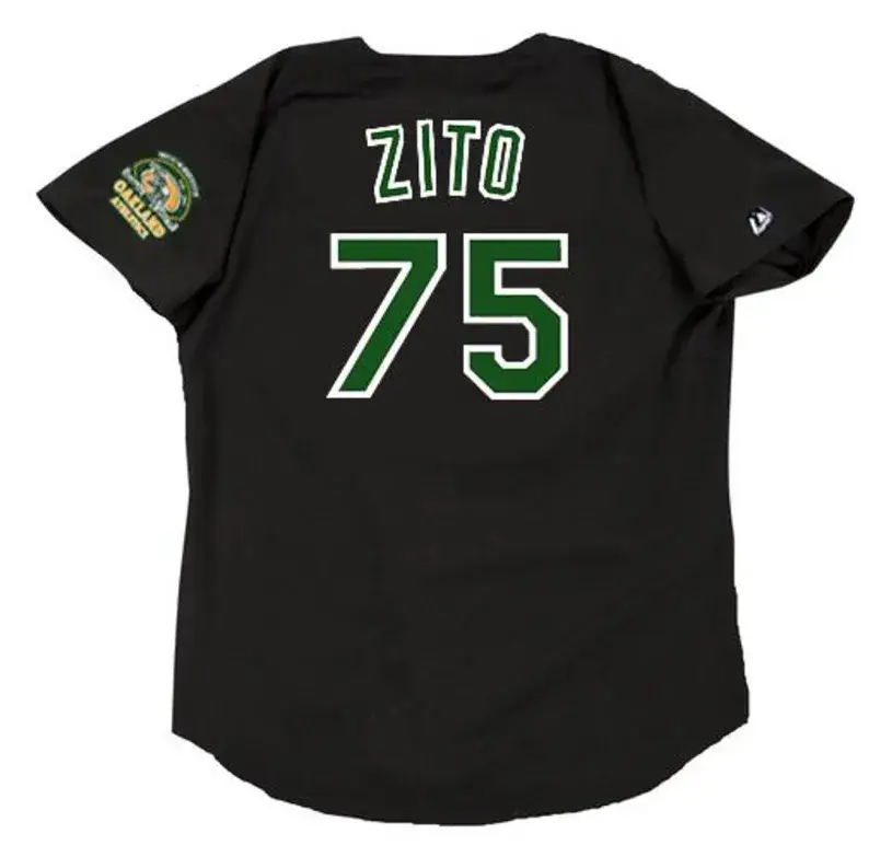 BARRY ZITO Oakland Athletics 2000 Majestic Throwback Baseball Jersey 