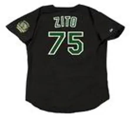 BARRY ZITO Oakland Athletics 2000 Majestic Throwback Baseball Jersey 