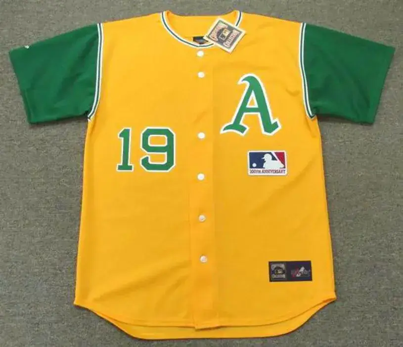 BERT CAMPANERIS Oakland Athletics 1969 Majestic Baseball Throwback Jersey