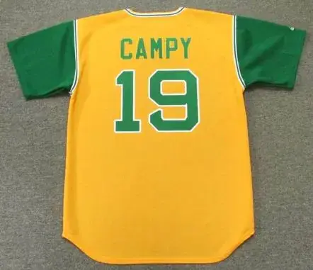 BERT CAMPANERIS Oakland Athletics 1969 Majestic Baseball Throwback Jersey 