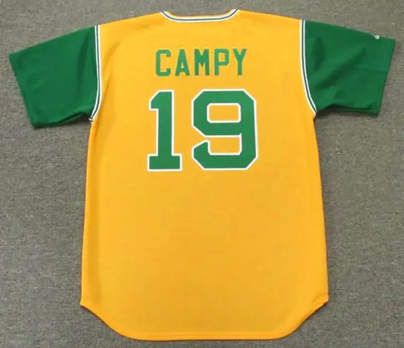 BERT CAMPANERIS Oakland Athletics 1969 Majestic Baseball Throwback Jersey 