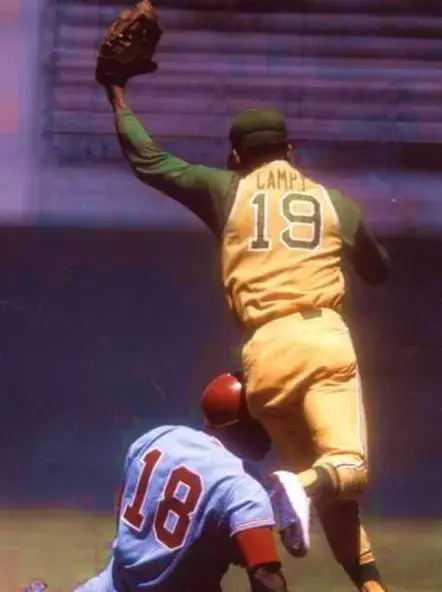 BERT CAMPANERIS Oakland Athletics 1969 Majestic Baseball Throwback Jersey 