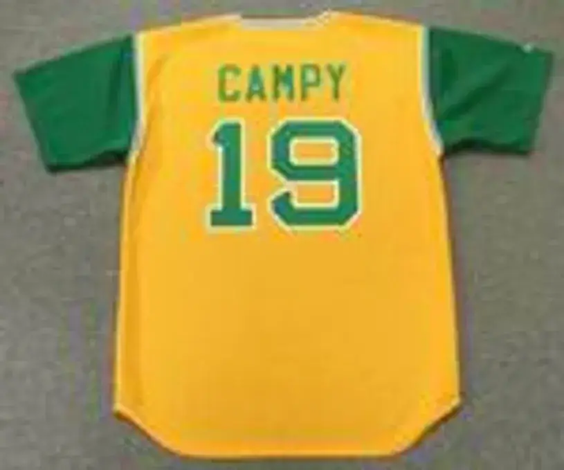 BERT CAMPANERIS Oakland Athletics 1969 Majestic Baseball Throwback Jersey 