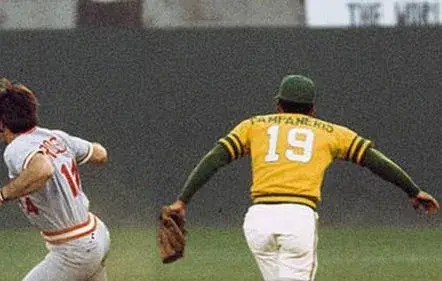 BERT CAMPANERIS Oakland Athletics 1972 Majestic Throwback Baseball Jersey 