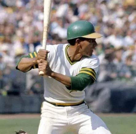 BERT CAMPANERIS Oakland Athletics 1973 Home Majestic Throwback Baseball Jersey 