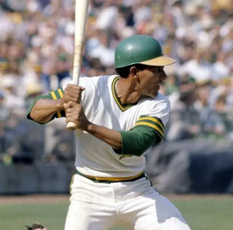 BERT CAMPANERIS Oakland Athletics 1973 Home Majestic Throwback Baseball Jersey 