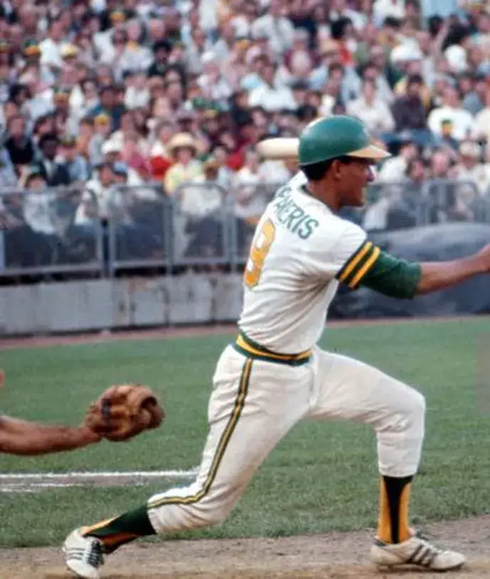 BERT CAMPANERIS Oakland Athletics 1973 Home Majestic Throwback Baseball Jersey 