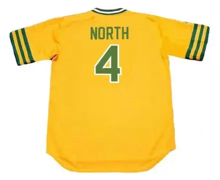 BILL NORTH Oakland Athletics 1974 Majestic Cooperstown Throwback Baseball Jersey 