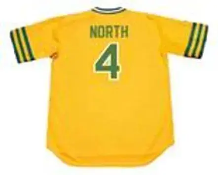 BILL NORTH Oakland Athletics 1974 Majestic Cooperstown Throwback Baseball Jersey 