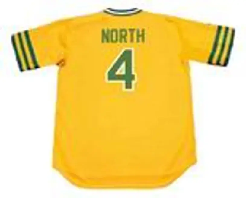 BILL NORTH Oakland Athletics 1974 Majestic Cooperstown Throwback Baseball Jersey 