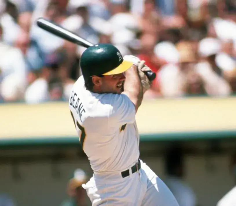 BILLY BEANE Oakland Athletics 1989 Home Majestic Baseball Throwback Jersey 