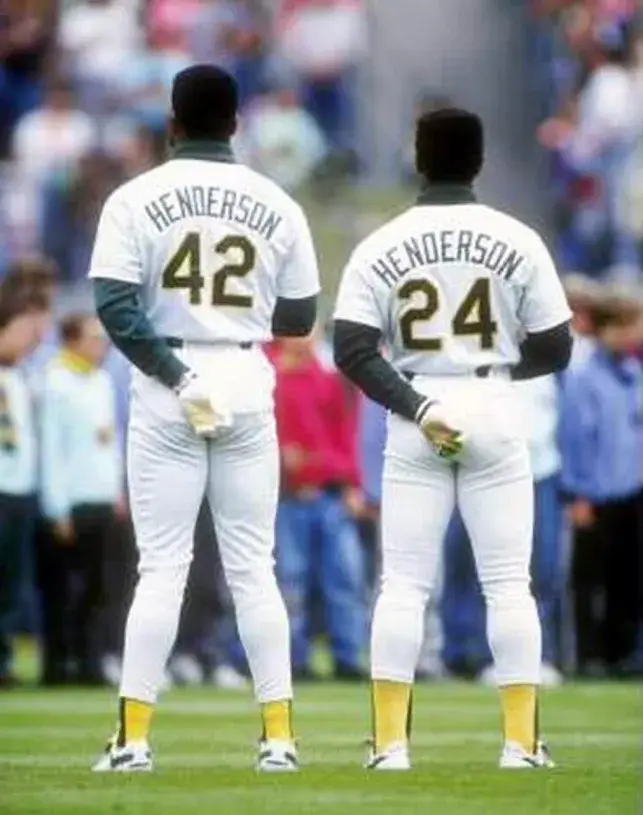 DAVE HENDERSON Oakland Athletics 1989 Home Majestic Baseball Throwback Jersey 