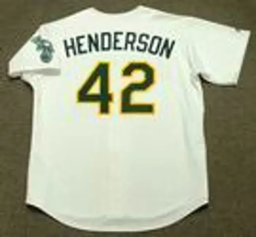 DAVE HENDERSON Oakland Athletics 1989 Home Majestic Baseball Throwback Jersey 