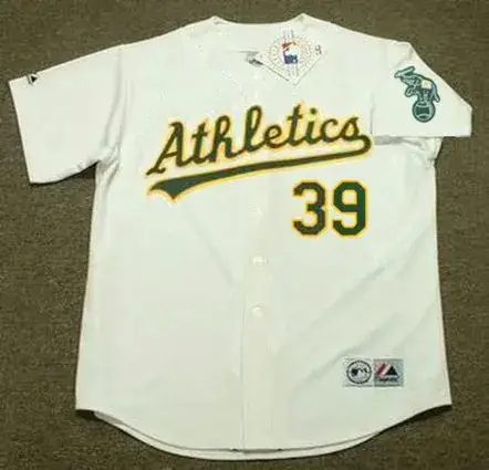 DAVE PARKER Oakland Athletics 1989 Home Majestic Baseball Throwback Jersey