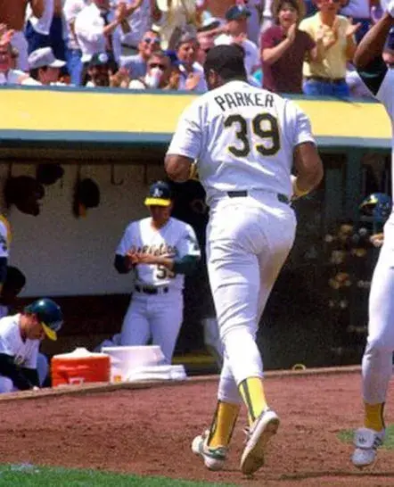 DAVE PARKER Oakland Athletics 1989 Home Majestic Baseball Throwback Jersey 