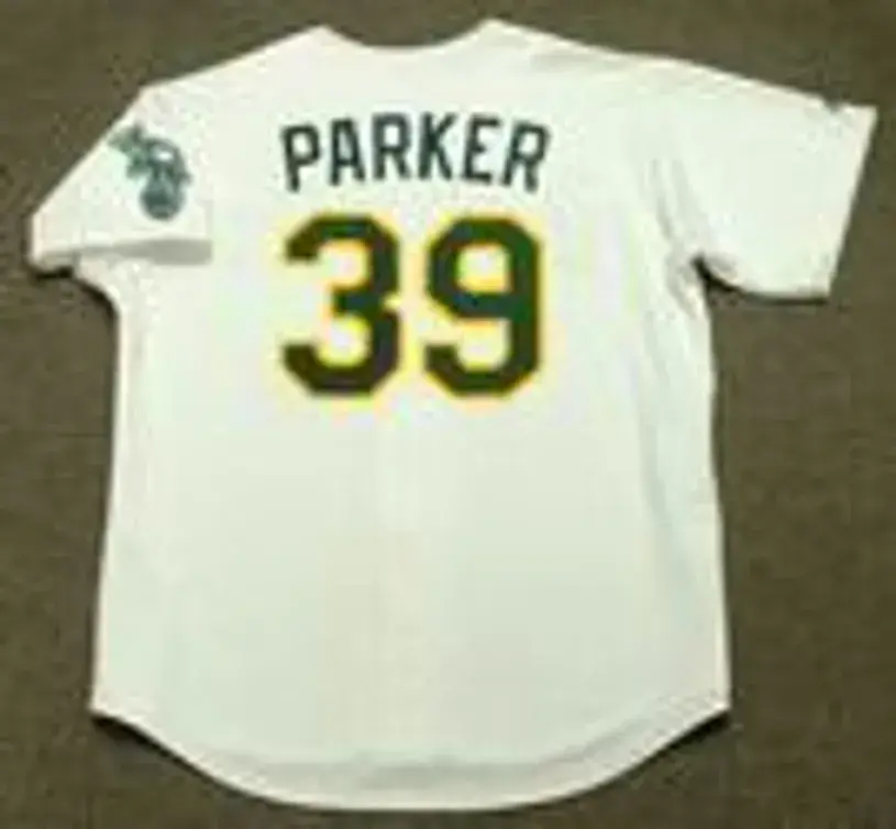 DAVE PARKER Oakland Athletics 1989 Home Majestic Baseball Throwback Jersey 