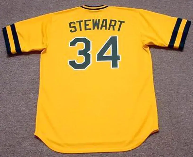 DAVE STEWART Oakland Athletics 1986 Majestic Cooperstown Throwback Baseball Jersey 