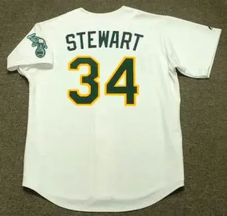 DAVE STEWART Oakland Athletics 1989 Home Majestic Baseball Throwback Jersey 