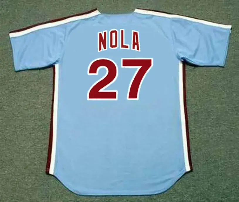 AARON NOLA Philadelphia Phillies 1980’s Majestic Throwback Away Baseball Jersey 
