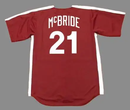 BAKE McBRIDE Philadelphia Phillies 1979 Majestic Cooperstown Throwback Jersey 