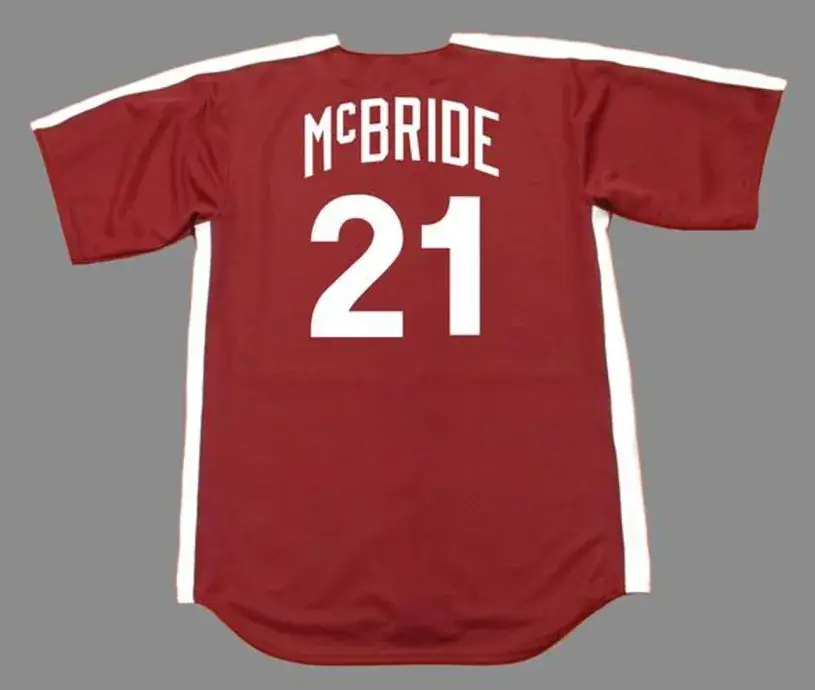 BAKE McBRIDE Philadelphia Phillies 1979 Majestic Cooperstown Throwback Jersey 