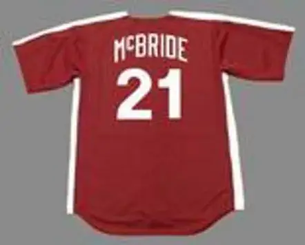 BAKE McBRIDE Philadelphia Phillies 1979 Majestic Cooperstown Throwback Jersey 