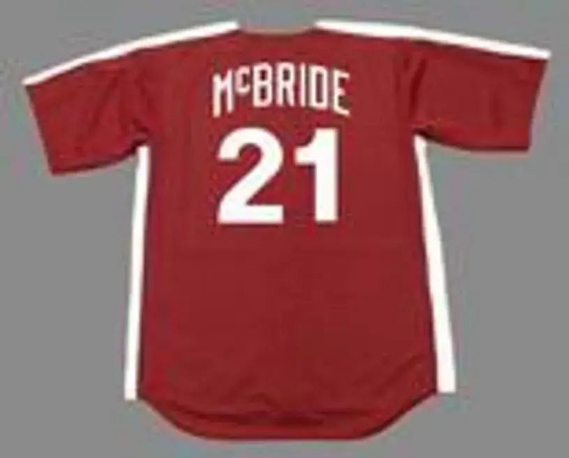 BAKE McBRIDE Philadelphia Phillies 1979 Majestic Cooperstown Throwback Jersey 