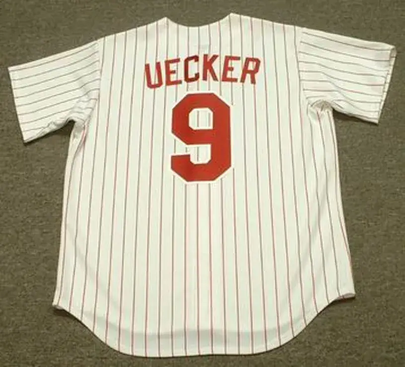 BOB UECKER Philadelphia Phillies 1966 Home Majestic Throwback Baseball Jersey 