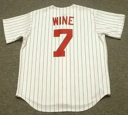 BOBBY WINE Philadelphia Phillies 1960’s Majestic Throwback Baseball Jersey 
