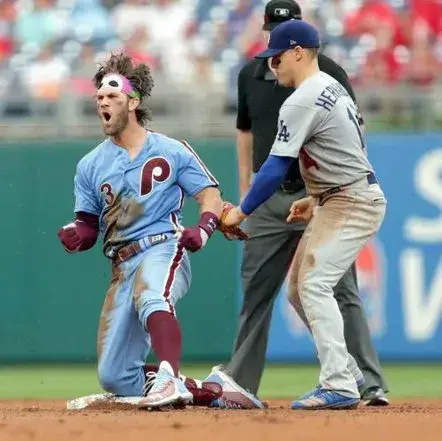 BRYCE HARPER Philadelphia Phillies 1980’s Majestic Throwback Away Baseball Jersey 